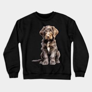 Puppy German Wirehaired Pointer Crewneck Sweatshirt